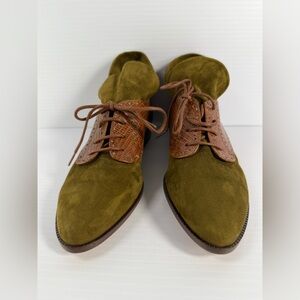 Vaneli Olive and Brown Men's Oxfords